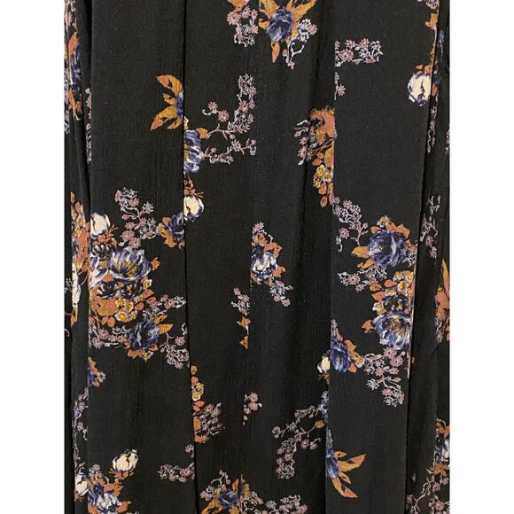 Free People Snap Out Of It Sleeveless Tree Swing Tunic Top Small Black Floral - Picture 10 of 14